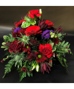 Red and Purple Posy funerals Flowers